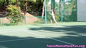 Teen lesbians partying with cunt eating and fingering fun