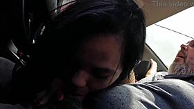 Beatriz licks Ted's cock during the ride and swallows his cum