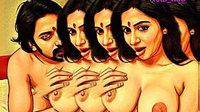 indian wife with big tits enjoys naughty sex with monster cocks and boys