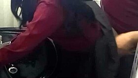 Caught this latina student fucking in school bathroom and cumming on her ass?