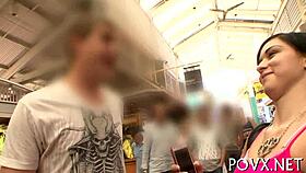 mandy sky gives hardcore blowjob and gets fucked roughly