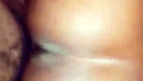 mature ebony milf enjoys doggie style with huge monster cock