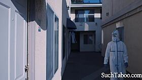 Lola fae and lucky fae fuck during lockdown, clothes ripped in hardcore teasing.