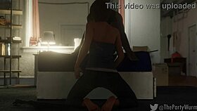 Jill valentine gives monster handjob in resident evil 3, cum necklace surprise