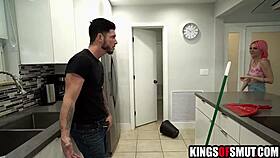 My step sister likes it rough, she says fuc me harder with deepthroat.