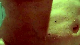 Amateur Couple Enjoys Homemade Shower Bathing In Hotel