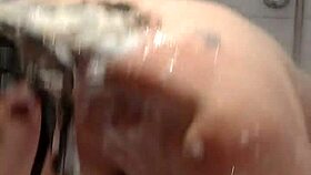 Amateur Couple Enjoys Homemade Shower Bathing In Hotel