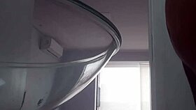 A large dildo is enjoyed by two anal enthusiasts