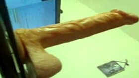 Can this blonde handle deep throating a huge dildo while teasing with toys and cum in a hardcore scene?