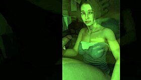 Jill valentine gives monster handjob in resident evil 3, cum necklace surprise