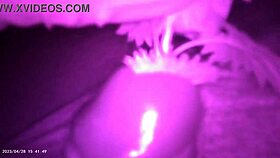 Stinging Nettle Inserted Into Slave Cock Outdoors In BDSM Fetish