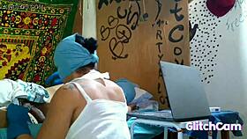 Ebony Couple Gives Intense Blowjob to Big Black Cock Monster