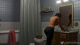 Jill valentine gives monster handjob in resident evil 3, cum necklace surprise