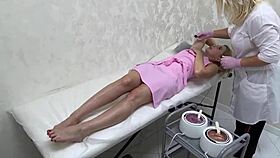 two russian masters dive into a unique armpit waxing session in a private setting.