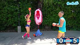 clam dunk contest turns into outdoor sex on basketball court! 🏀