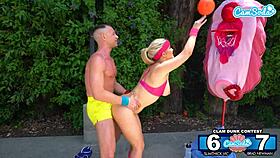 clam dunk contest turns into outdoor sex on basketball court! 🏀