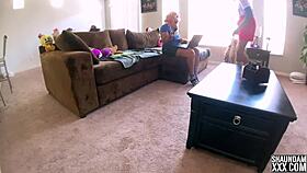 Nerd Deepthroats Monster Cock in Roleplay Blowjob Scene