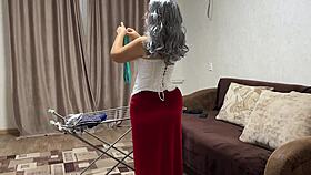 He pounds old milf's stretched anal ass hard 😏