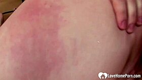 my busty girlfriend liks my hard pecker in her