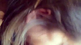 Can you believe this horny milf deepthroating big black dick?