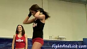 European Lesbians Wrestle And Strapon Fuck