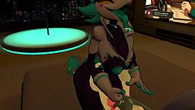 slutty tasque manager gets railed in bed by horny pokemon in vrchat porn