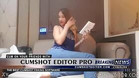 Hot teen 18+ farting in jeans during homemade webcam sessions.