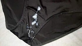 i jerked off and came in my best friend's black panties