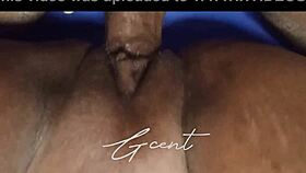 African woman gets her big pussy penetrated in missionary, clothes ripped, dripping wet until orgasm