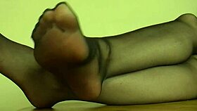 Teacher's Nylon Feet Licked And Toes Sucked By Slave