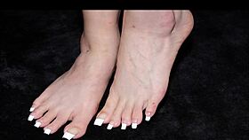 asian barefoot with long toenails