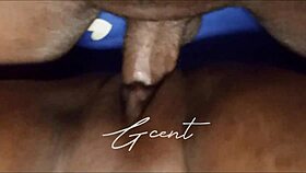 African woman gets her big pussy penetrated in missionary, clothes ripped, dripping wet until orgasm