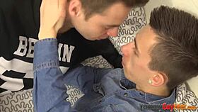 Teen twinks suck feet intensely
