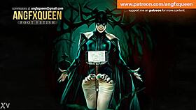 Check out Hela's wrinkled feet giving an amazing footjob 😍