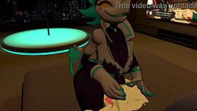slutty tasque manager gets railed in bed by horny pokemon in vrchat porn
