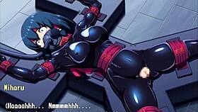 Exorcist shrine maiden Miharu faces dark challenges in captivity. Her licentious journal unfolds in part 1 of this tale.