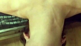 Deep Throat Brunette Blowjob: Teen 18+ Gags on Monster Cock