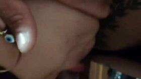 Fat girl sucks dick and almost throws up with her client him deep in the throat