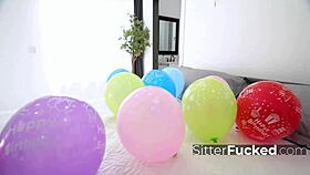 Babysitter fucks me on my birthday while wife forgets!