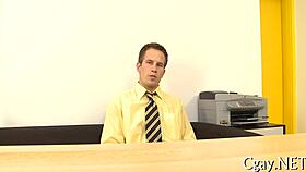 Guys strip naked for hot gay sex session