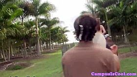 outdoor threesome drilling?