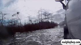 Lovely Babes Visit Cranky Crocs In Bikinis.