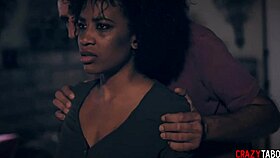 ebony model enjoys hardcore fuck with photographer in lesbian scene