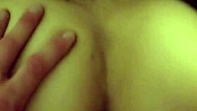 Amateur couple enjoys intimate moments on a quiet evening