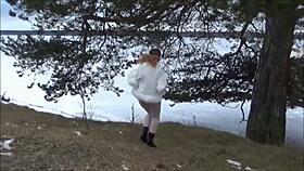 Big tits in pantyhose no panties.