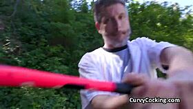 going balls deep in blonde teen after baseball practice