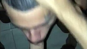 Sex in the barbershop with oral and bareback