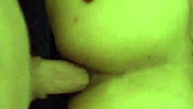 Amateur couple enjoys intimate moments on a quiet evening