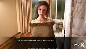 Anime teen jerks massive cock in hentai