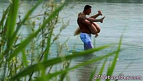 Can This Pussyfucked Eurobabe Handle Sucking Her Lover's Cock?